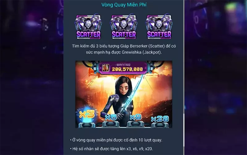 Những biểu tượng vàng trong game Alita độc đáo